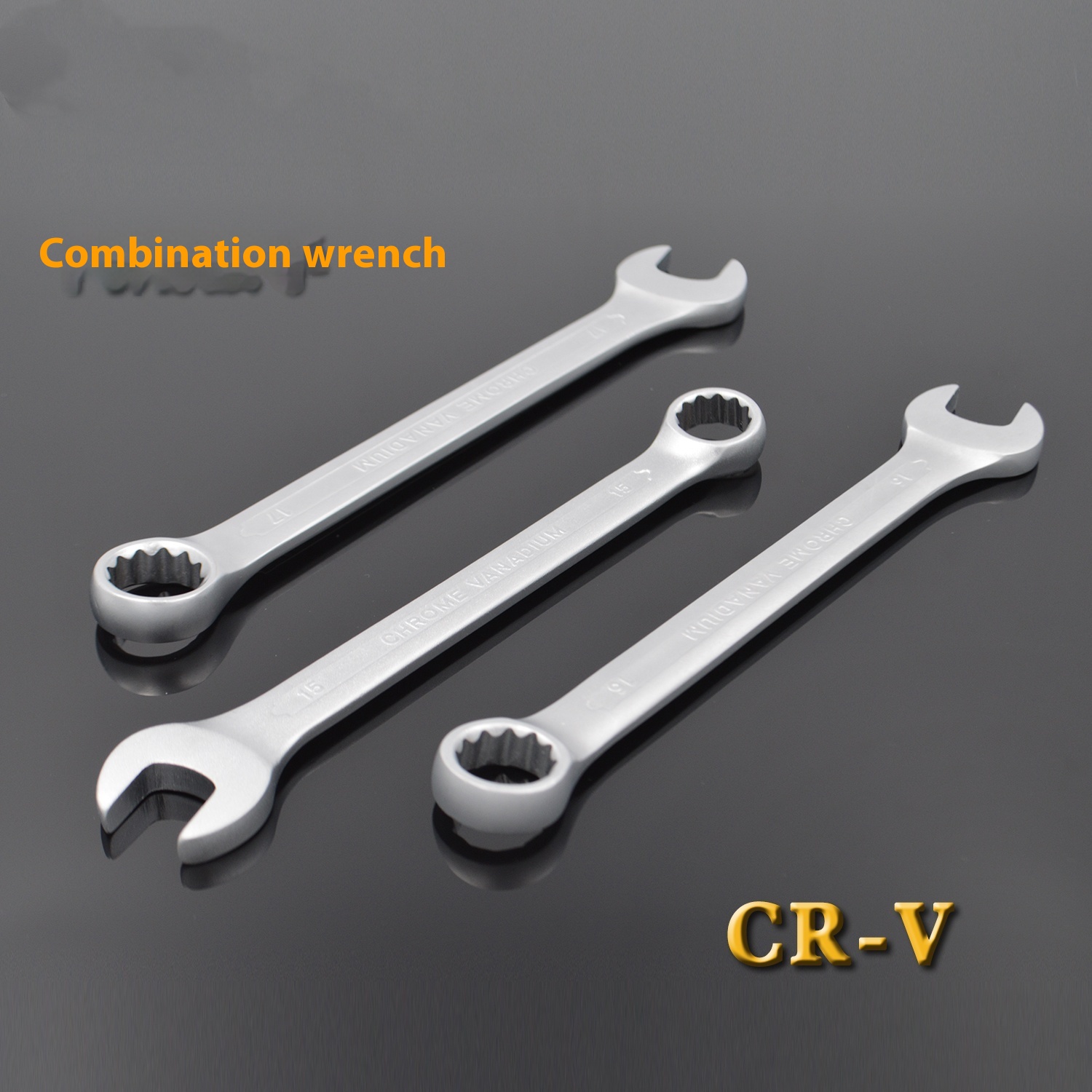 QR 13002 Durable Chrome Vanadium Steel Combination Wrench with Off Corners Design, 15 Degree Offset - SAE