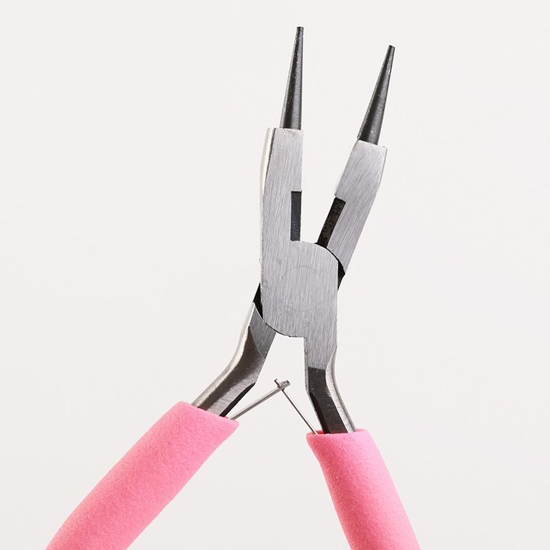 QR170002  5Inches Mini Round Nose Pliers with Wire Cutter Wire Looping Pliers