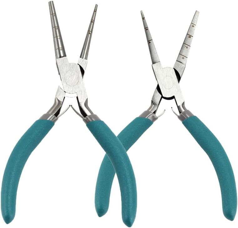 QR170016  2pcs Square Roundness Jewelry Pliers - Create Consistent Square Shapes in 2-8mm Diameters with Scalesl