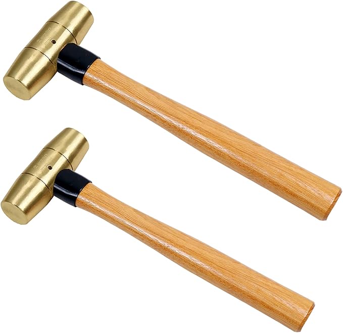 QR170024  Brass Head Mallet with Hickory handle 1lb / 2lb