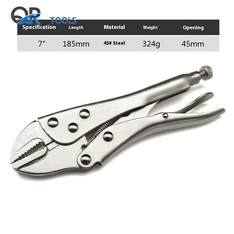 QR L40003 High Quality Round  Jaw Locking Pliers 5 / 7 / 10 inch